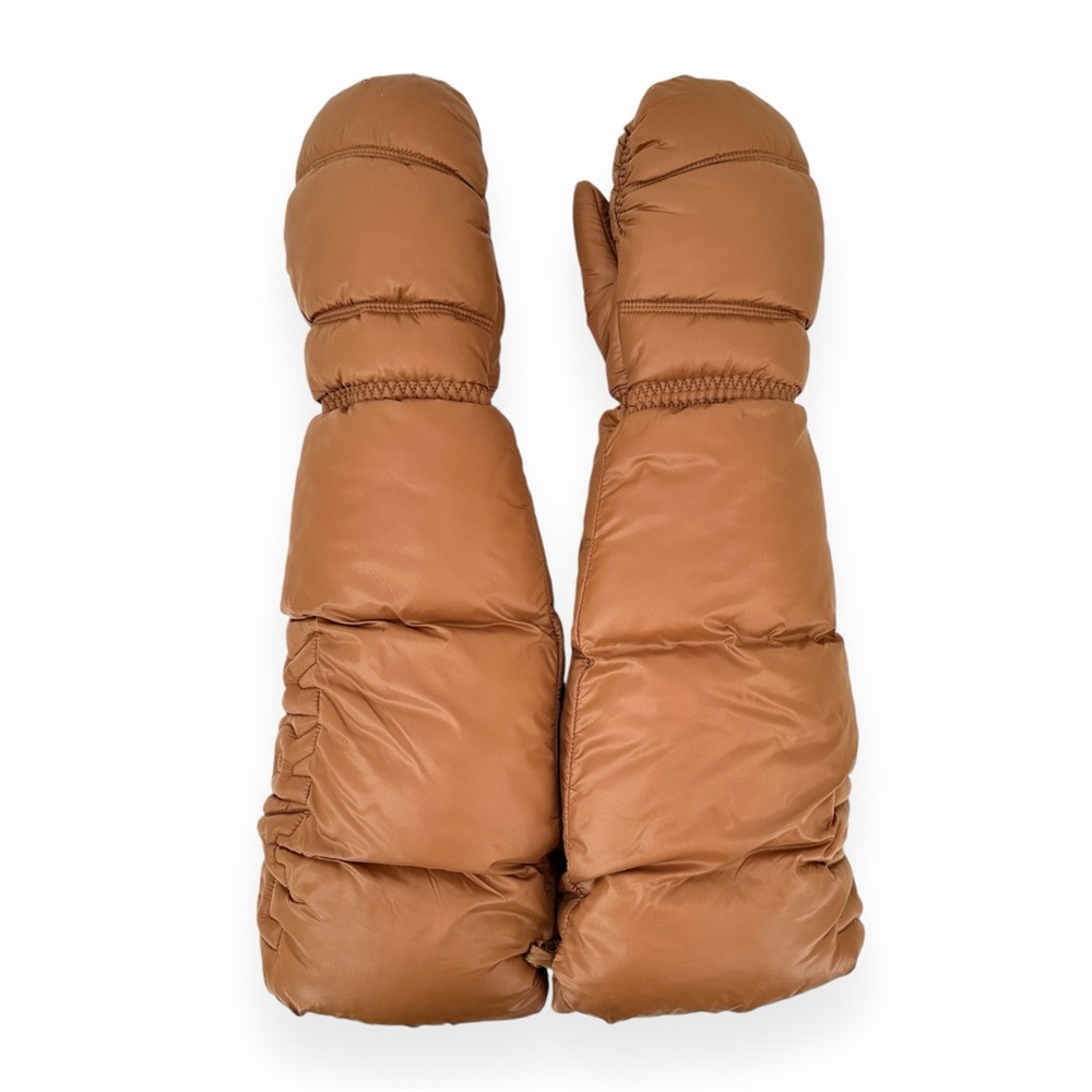NWT Ivy Park x Adidas Limited Edition Brown Padded Puffy Puffer Ski Gloves sz M - Picture 2 of 10